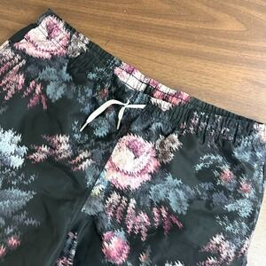 Bather Board Shorts Black Floral Ripple Mesh Lined Drawstring Swimwear Mens XL